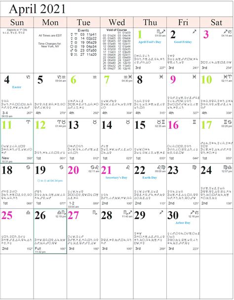 Solar Calendar 2021 Template Calendar Design