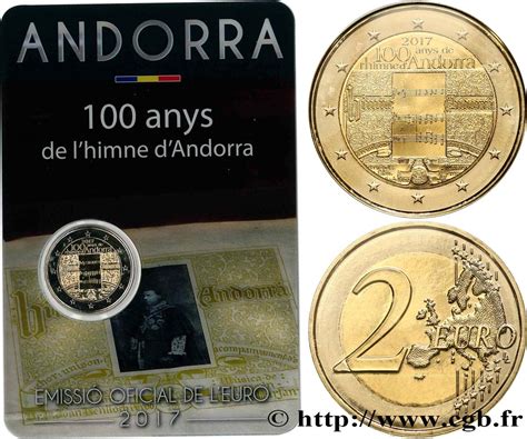 Andorra Coin Card 2 Euro 100 Ans De Lhymne Dandorre 2017 Feu679691