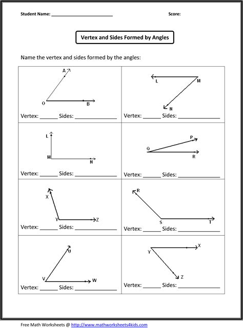 Adding Angles Worksheets Th Grade