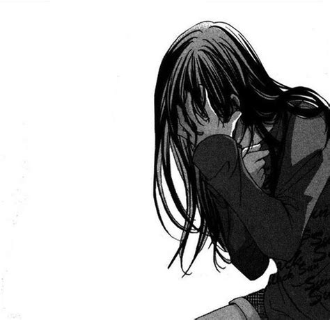 resultado de imagen para anime tumblr black and white sad anime girl crying sad anime girl