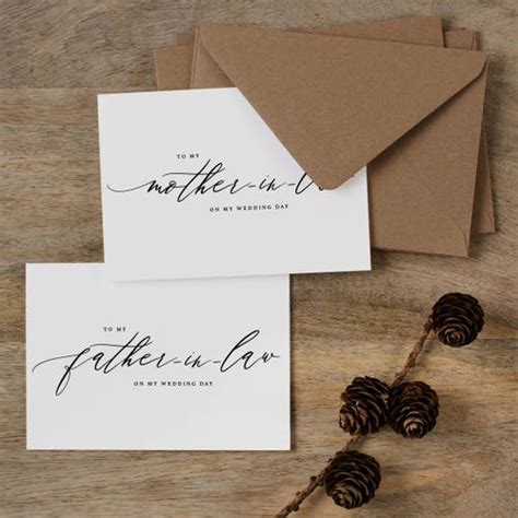 Gold Script To My Mother In Law Wedding Card In Law Thank Etsy Uk