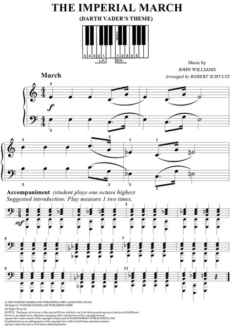 Bellow is only partial preview of imperial march sheet music, we give you 1 pages music notes preview that you can try for free. The Imperial March (Darth Vader's Theme) | Sheet music, Sheet music pdf, Digital sheet music