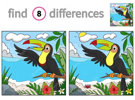 Premium Vector Find Differences Educational Game For Children Vector