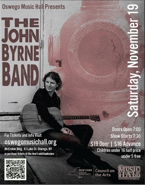 John Byrne Band Performing On Main Stage At Oswego Music Hall November