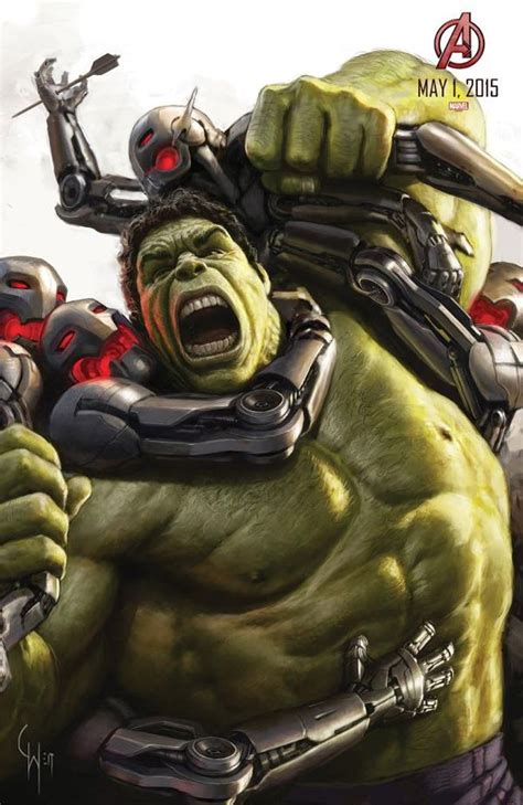 Avengers Age Of Ultron Concept Art Featuring The Hulk And Thor