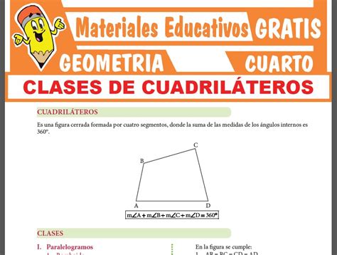 Clases De Cuadriláteros Para Cuarto Grado De Secundaria