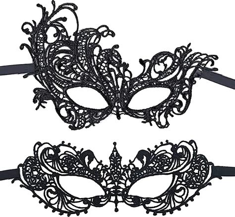 2pcs Masquerade Maskslace Eye Maskmasquerade Ball Masks For Women