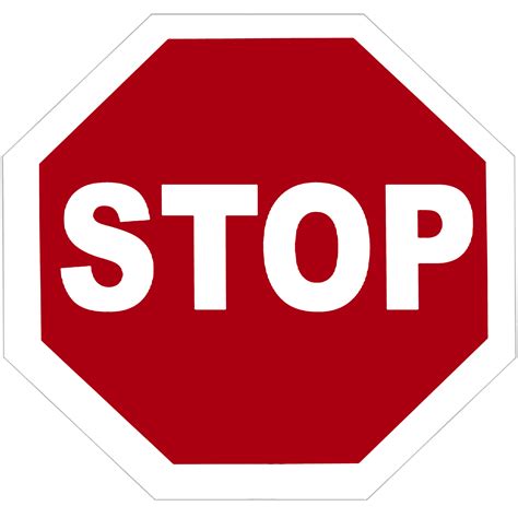 Red Stop Sign On A Square Sheet Free Image Download