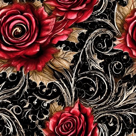 Gothic Roses Digital Graphic · Creative Fabrica