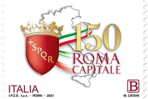 Roma Capitale Francobollo Commemorativo Delle Poste Per Il 150esimo