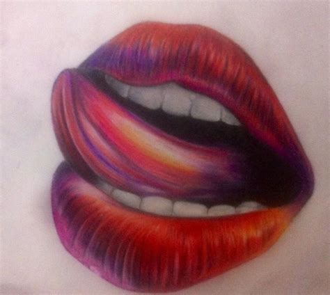 Lips Drawing · A Portrait · Art On Cut Out Keep · Creation By Xx13