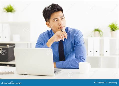 Businessman Planning And Thinking Stock Image Image Of Office