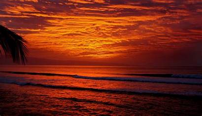 Sunset Maui Hawaii Beach Waves Sky Ocean