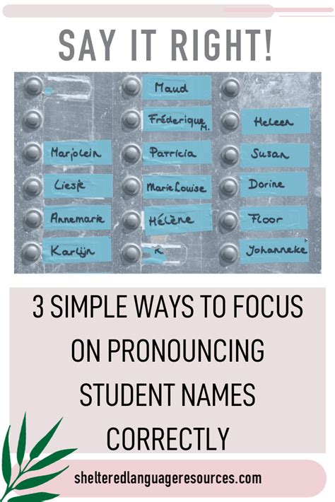 Why Does Pronouncing Student Names Correctly Matter — Sheltered