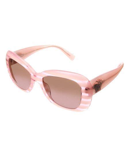 Pink And Translucent Stripe Oversize Sunglasses Zulily Sunglasses Oversized Sunglasses