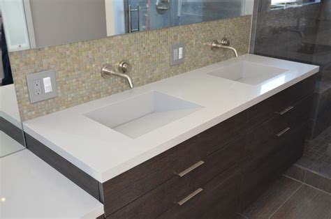 Add style and functionality to your bathroom with a bathroom vanity. Quartz Integrated Sinks - Modern - Vanity Tops And Side ...
