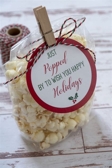 Festive Free Printable Christmas Popcorn T Tags