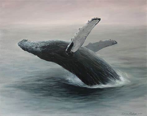 Humpback Whale Painting Original Oil Painting Whale Art Etsy