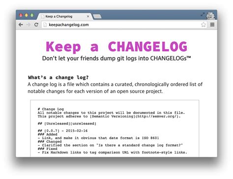 Keep A Changelog Project Aims To Standardize Best Practices For Writing