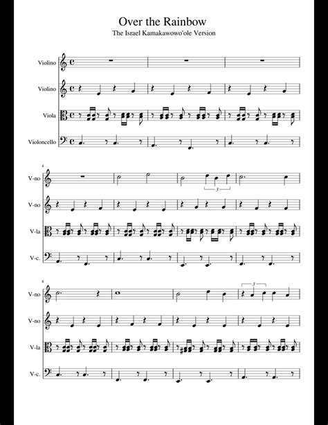 Upload your own music files. Over the Rainbow sheet music for Violin, Viola, Cello download free in PDF or MIDI