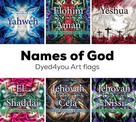 Names Of God Flags Worship Flag Prophetic Art Names Of Etsy