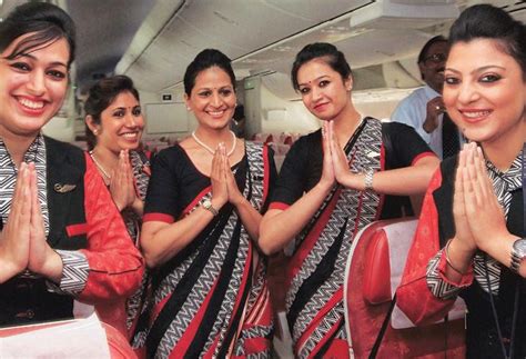 Air India Crew Uniform Indian Air Hostess Air India High Speed Train