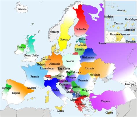 Mapa De Europa Con Divisi N Pol Tica Y Nombres