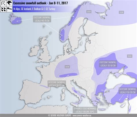 Excessive Snowfall Outlook Across Europe Jan 8 11 2017 Severe