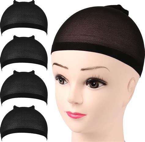 nylon wig caps fandamei 4 pieces stocking wig caps for women black） au beauty