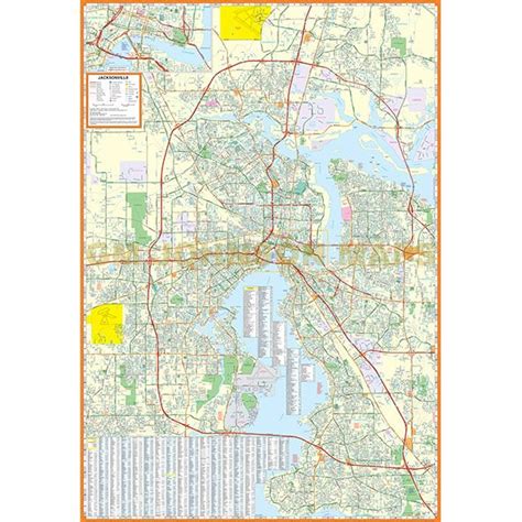 Jacksonville Florida Street Map Gm Johnson Maps