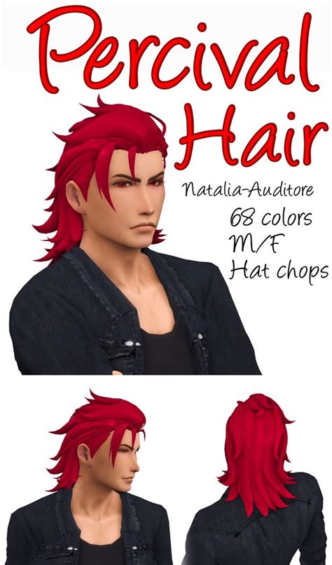 Percival Hair Natalia Auditore Sims Hair Man Ponytail Sims 4 Cc Packs