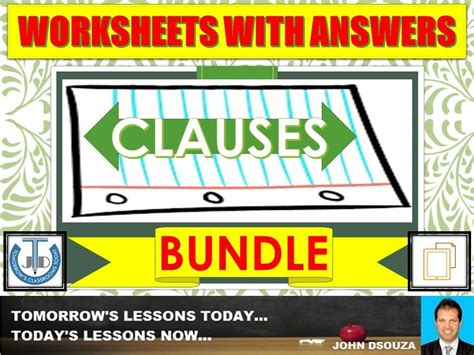 Check spelling or type a new query. Clauses worksheets with answers: bundle | Worksheets ...