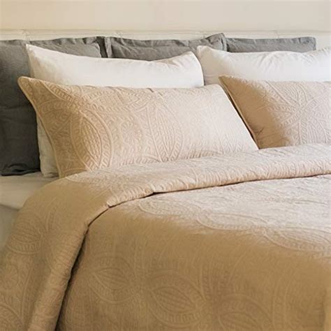 Mezzati Bedspread Coverlet Set Beige Prestige Collection Comforter