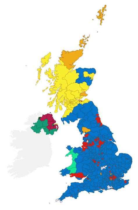 Results Of The Uk General Election 2019 Mapporn