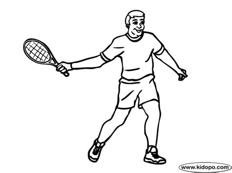 This coloring page belongs to these categories: Tennis player 2 coloring page