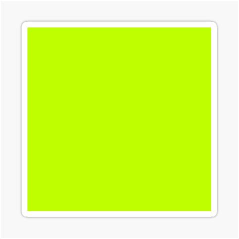 Bitter Lime Neon Green Yellow Solid Color Sticker For Sale By Podartist Redbubble