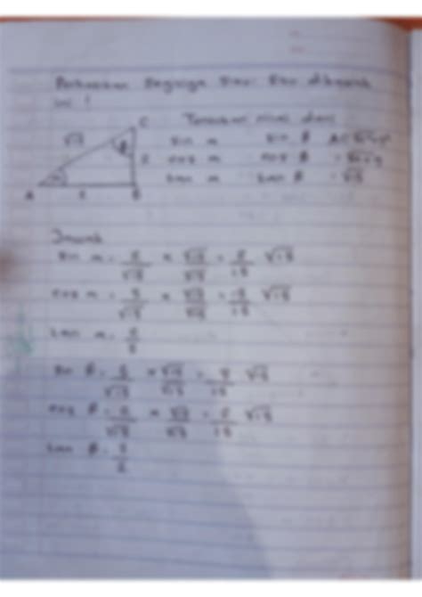 SOLUTION: Perbandingan trigonometri pada segitiga siku siku - Studypool