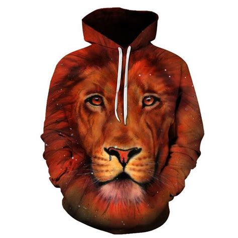 Orange Lion 3d Sweatshirt Hoodie Pullover 5xl In 2021 Mens