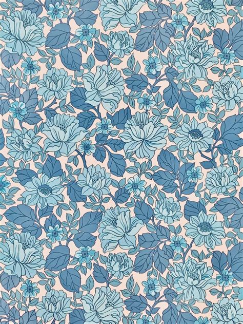 Blue Floral Wallpaper Vintage Wallpapers Online Shop