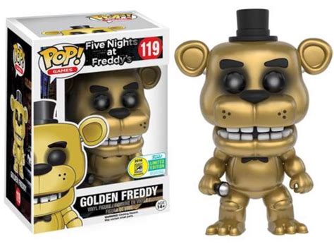 Sdcc 2016 Exclusive Funko Pop Games Five Nights At Freddys Golden