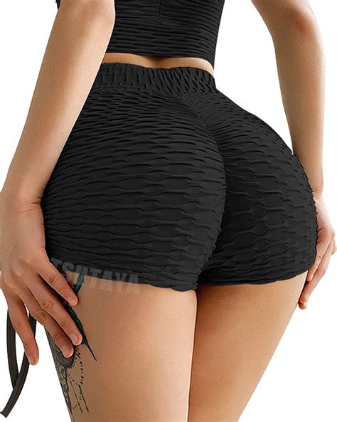 tsutaya butt lifting yoga shorts for women high waist 1 black size x large zi ebay