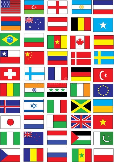 World Flags Icons Frame Stock Vector Illustration Of Countries 28711589