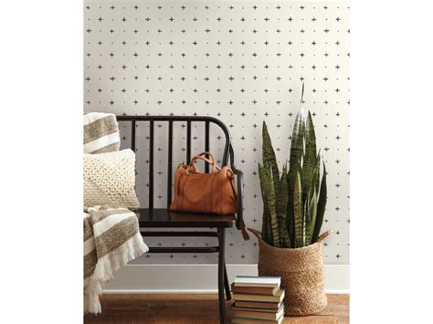 York Wallcoverings Magnolia Home Artful Prints And Patterns Black Cross