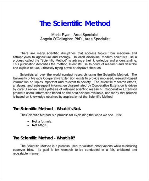 Scientific Method Paper Example Apa Format Everything