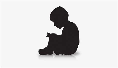 Download Kid Reading Silhouette Transparent Png Download Seekpng