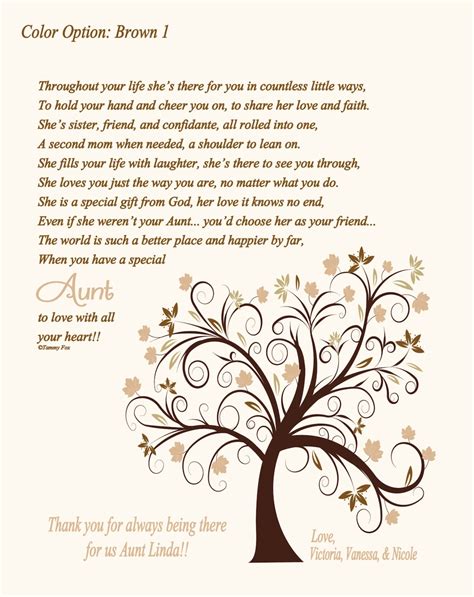 aunt t aunt poem christmas t for aunt aunt birthday aunt thank you aunt wedding print