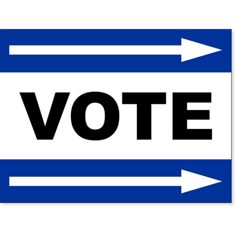 18 X 24 Blue Vote Right Arrow Yard Sign