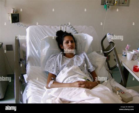 Sick Teenaged Girl At Hospital Stock Photo Alamy
