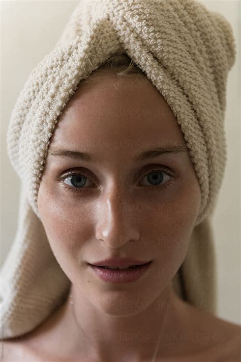Woman With Towel On Her Head By Stocksy Contributor Milles Studio