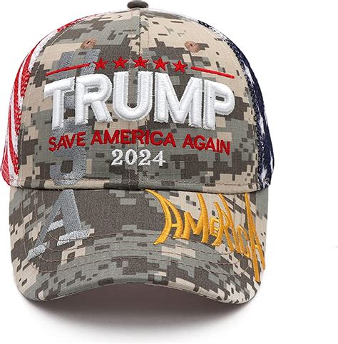 Idealforce Trump Hat 2024 Save America Again Hat Maga Embroidered Trump 2024 Hat Mesh Baseball